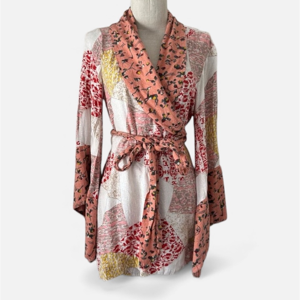 Anthropologie Floreat Effie Patchwork Pattern Robe - Picture 4 of 9